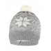 Шапка детская Norveg цвет серый с белыми снежинками (текстильный помпон) 7CWU-053