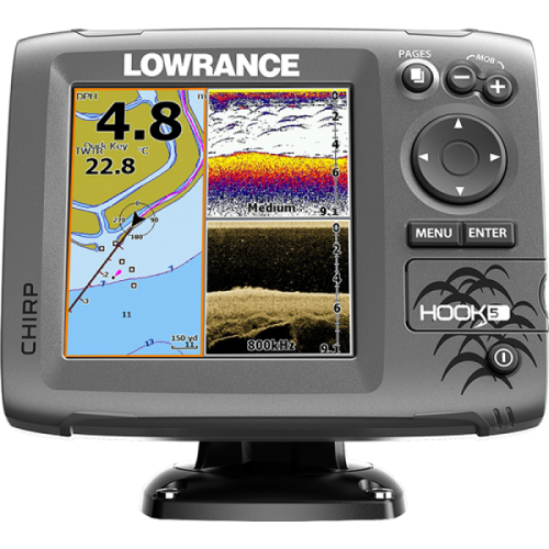 Lowrance HOOK-5 Mid/High/DownScan Эхолот Картплоттер