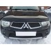 Защита радиатора Mitsubishi L200/Mitsubishi Pajero Sport 2010-2013 black верх